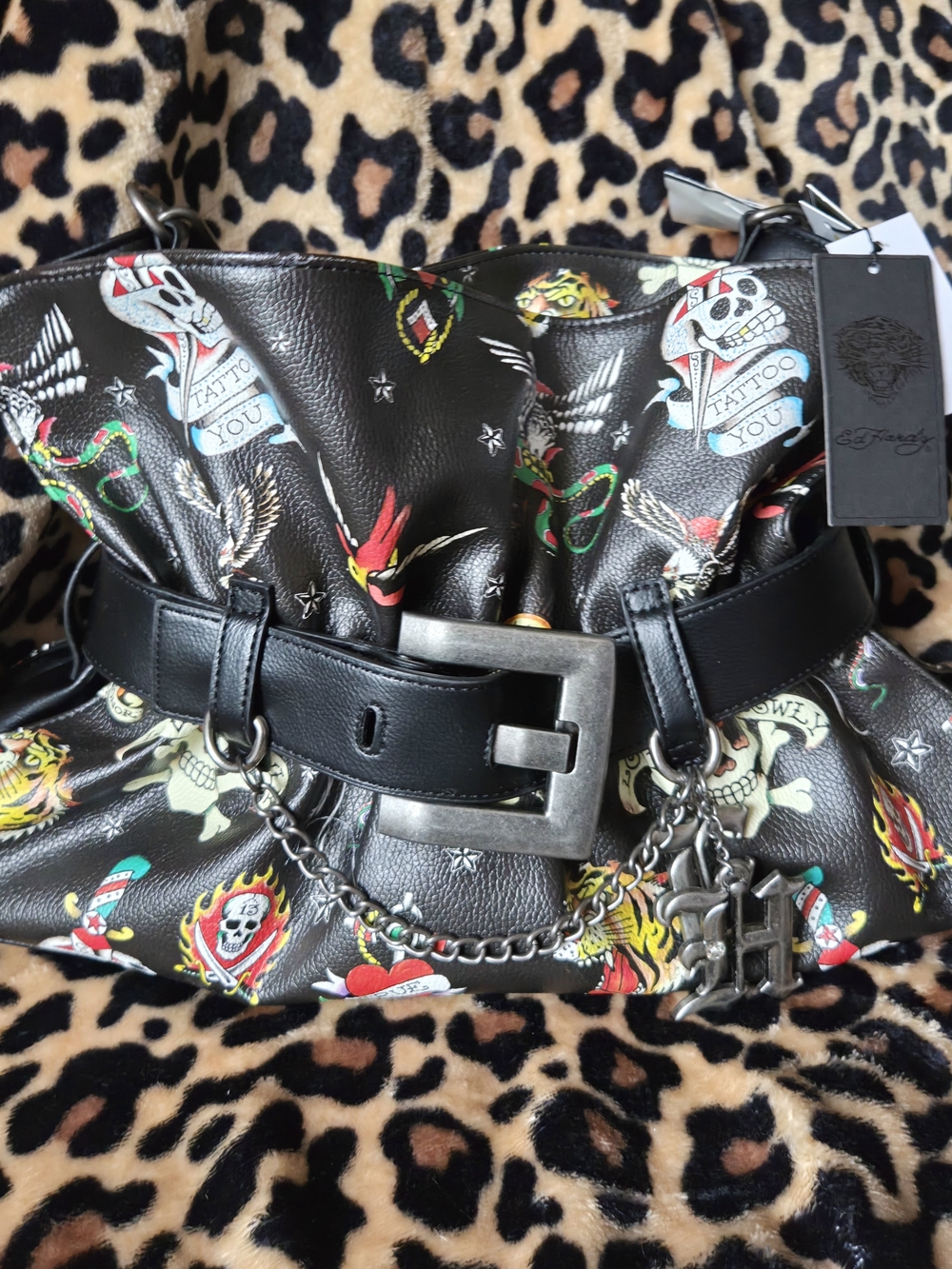 Ed Hardy Slouchy Belted Purse